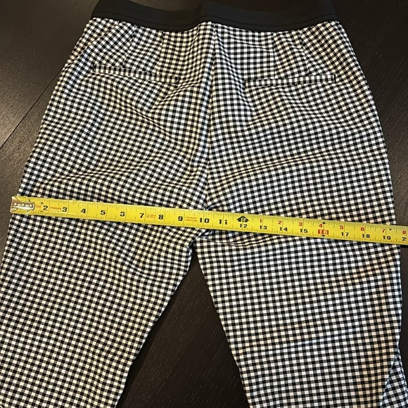ZARA check pants front pockets elastic waist at back faux pockets at back size M - Picture 13 of 13